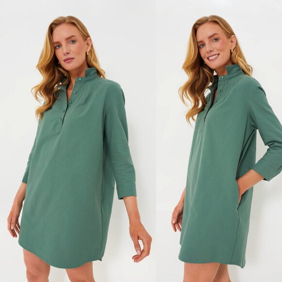 Pomander Place | NEW Green Polly Collared Preppy Shirt Dress Size XXL - Picture 1 of 13